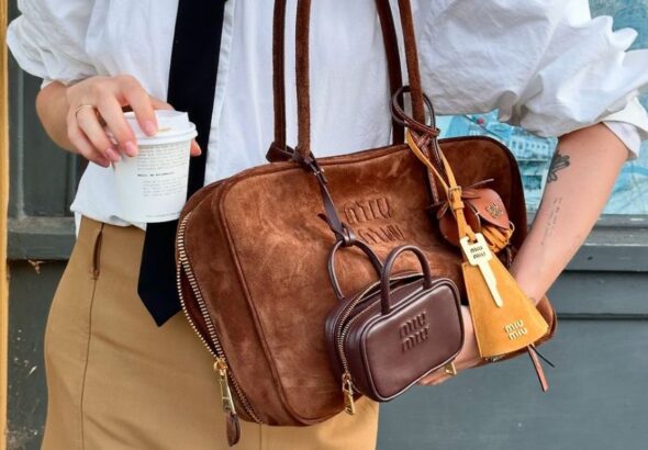 brown designer purse