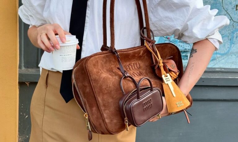 brown designer purse